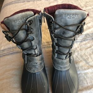 Sperry Duck Boots with Sweater Top